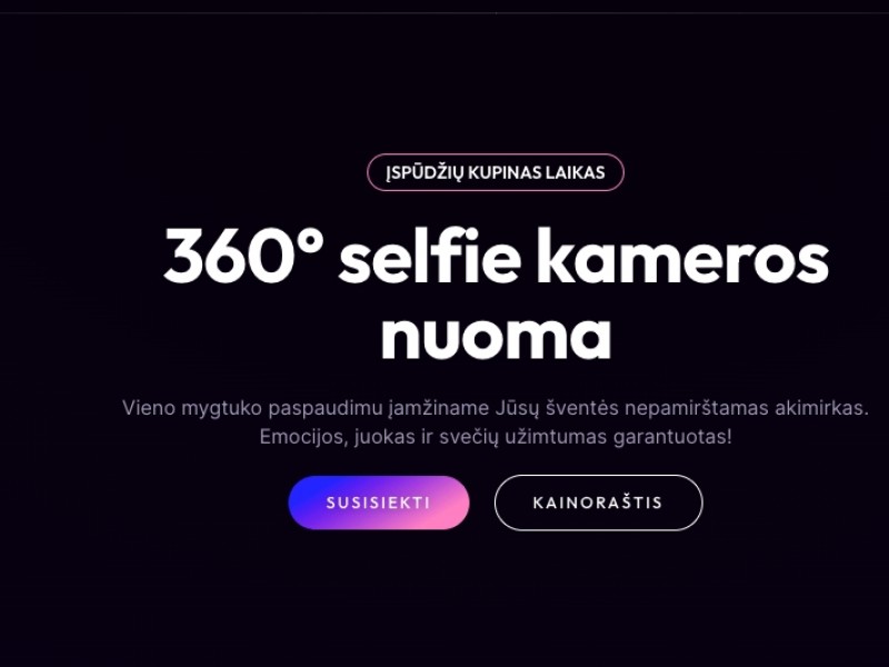 360platforma.lt - 360 video platformos nuoma gera kaina